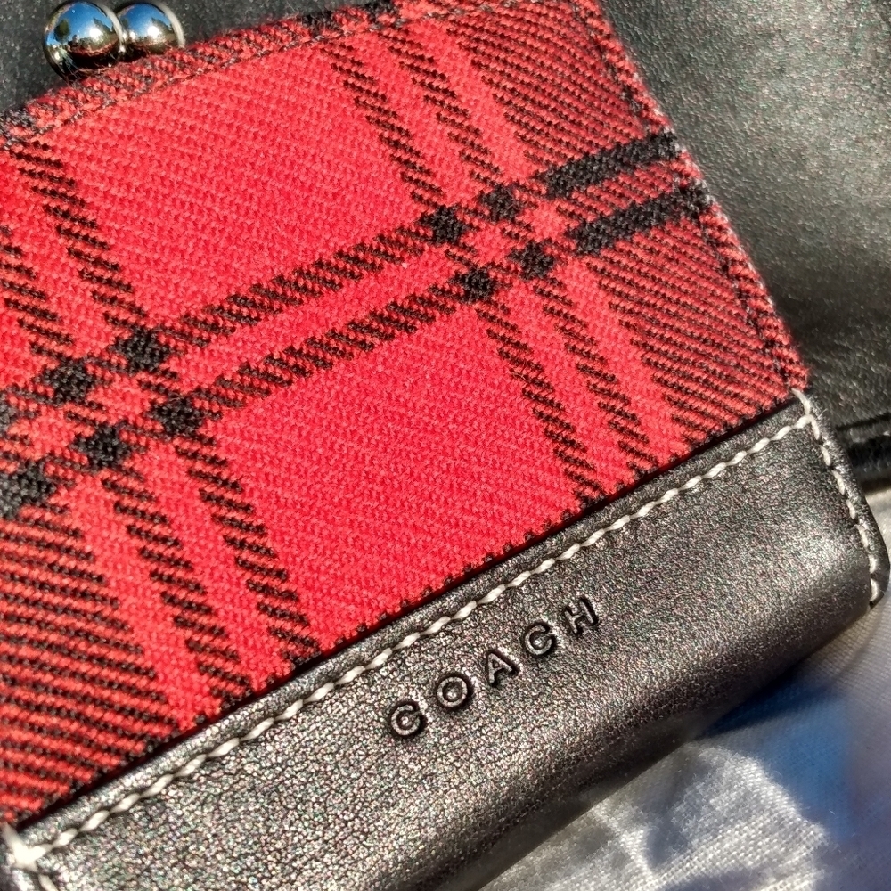 Vintage Coach Tartan Kisslock Coin Purse, NEW - Picture 6 of 16